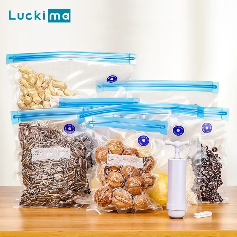 Sacs Sous Vide réutilisables à fermeture éclair pour stockage des aliments sous Vide, sans BPA, avec