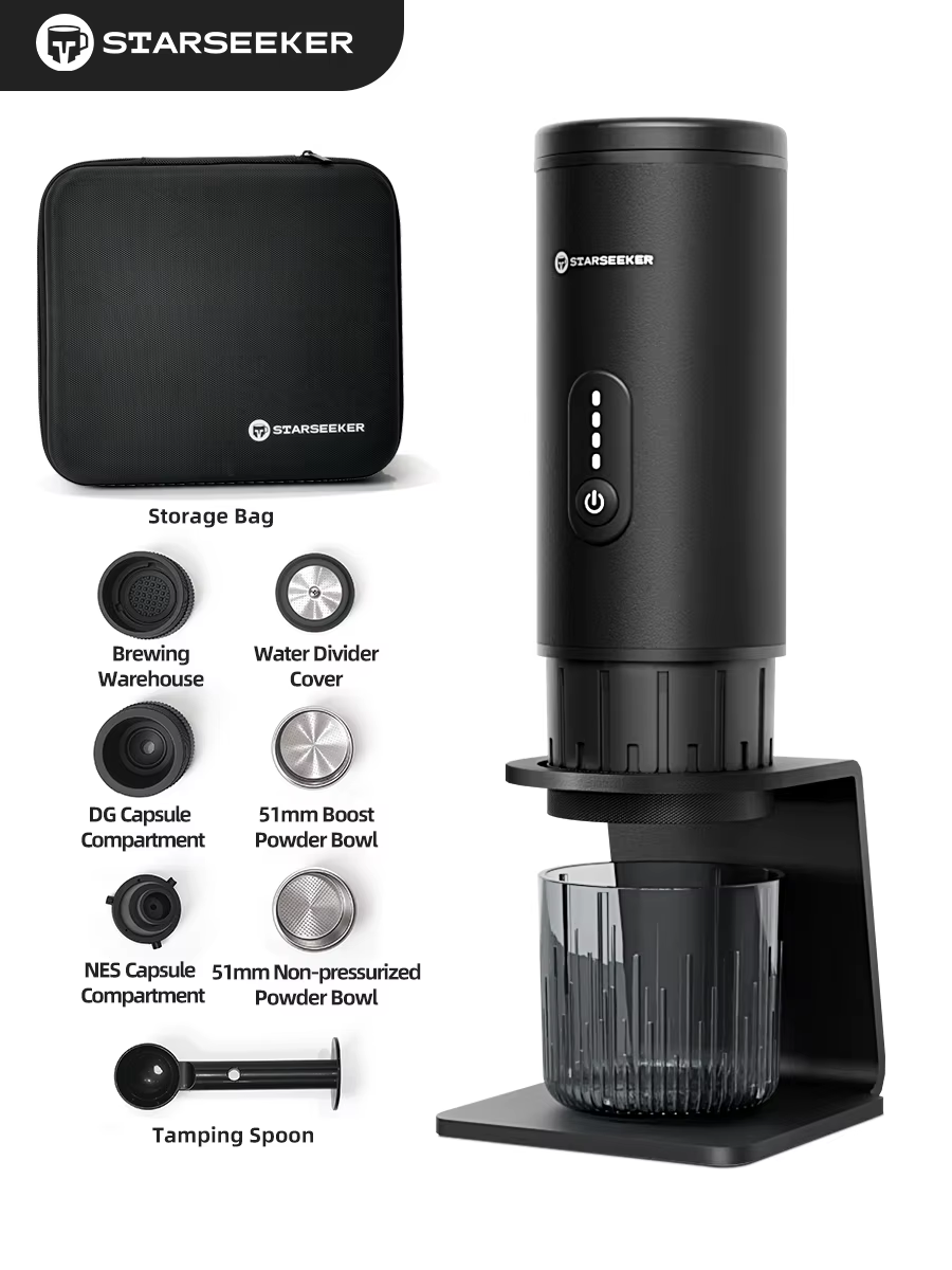 STARSEEKER S51 Machine à café portable, machine à expresso à capsules électrique de voyage avec chau