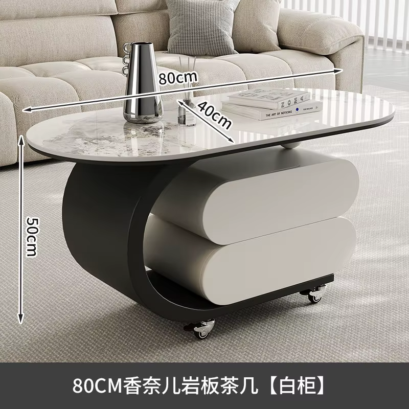 Table basse à tiroirs simples, design moderne, tables basses de salon, tables basses mobiles flexibl