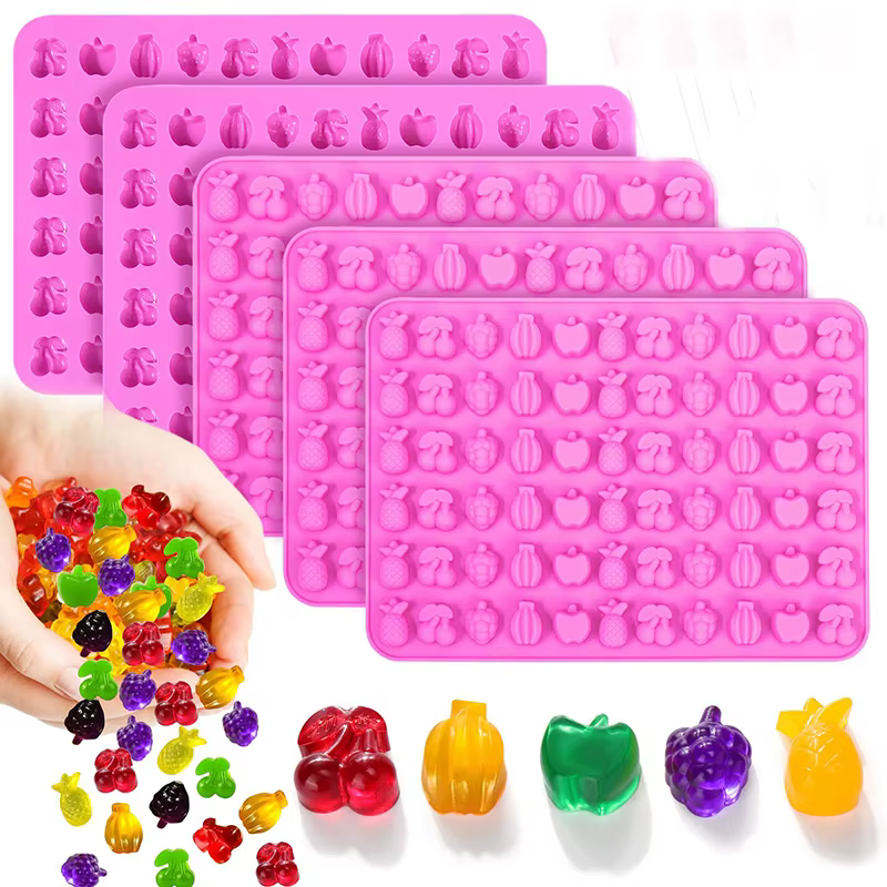 Moules à fruits en silicone sans Bpa, moules à chocolat pour bonbons gélifiés pour enfants, y compri