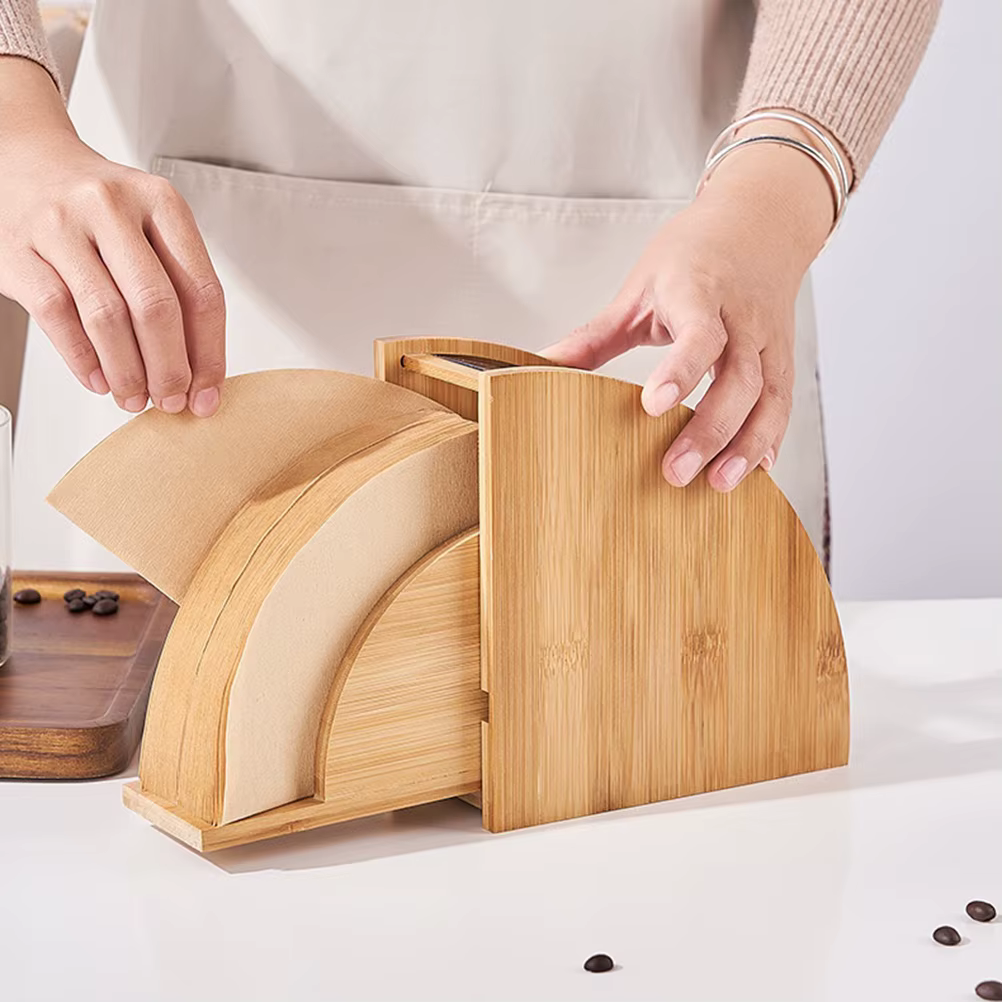 Porte-filtre à café infusé à la main, support de stockage de papier à café, support renouvelable, su
