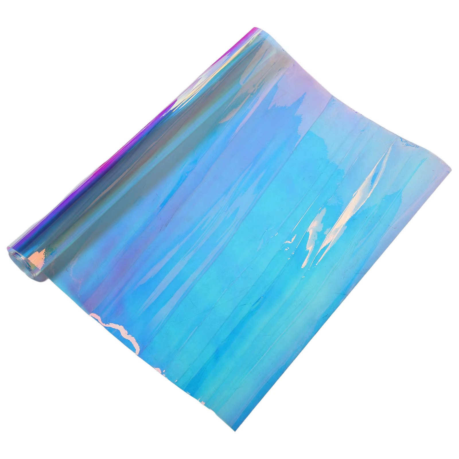 Film adhésif décoratif holographique effet arc-en-ciel pour vitres, vinyle permanent dichroïque iris