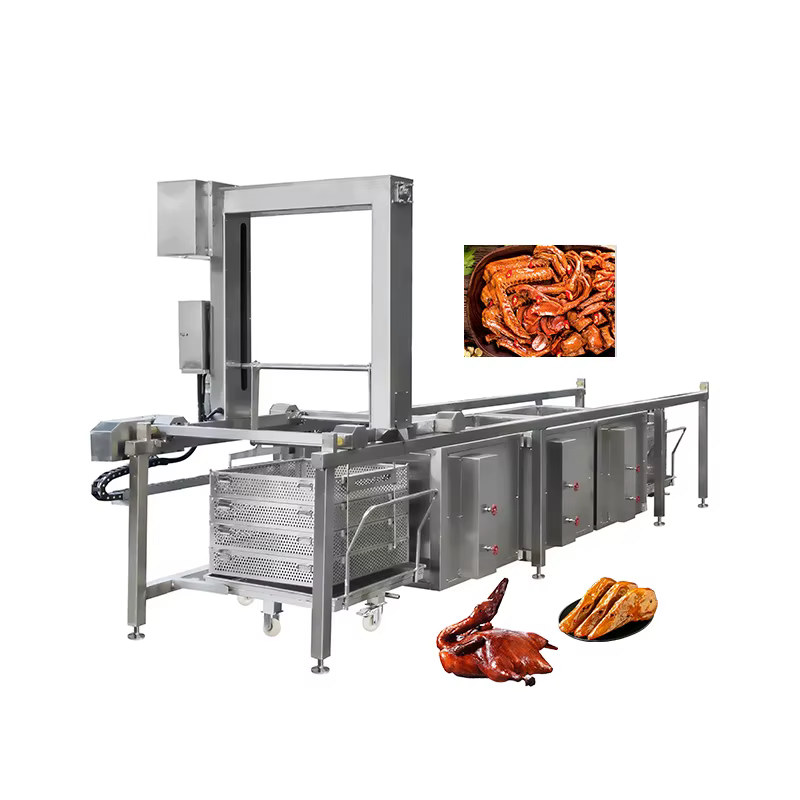 Solution complète pour la transformation de viande braisée, ligne de cuisson continue pour la prépar