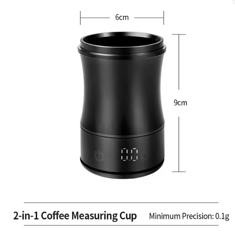 FENCHUI Tasse doseuse 58 mm avec station de pesée de café haute précision 0,1 g, outils à expresso 2