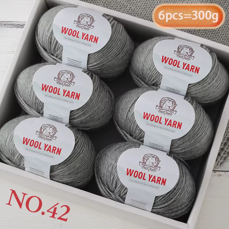 300g Fil de laine mi-fin 212 Fil de laine d'alpaga d'épaisseur moyenne Tricot décontracté Matériaux