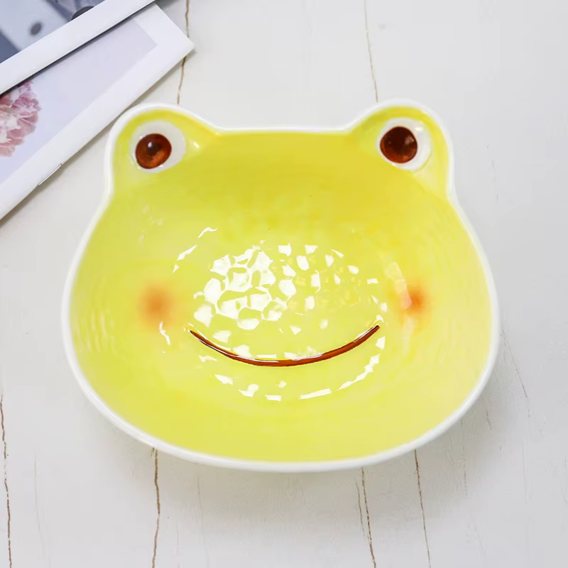 Ensemble de bols et assiettes en céramique de dessin animé japonais pour enfants, bol à salade avec 