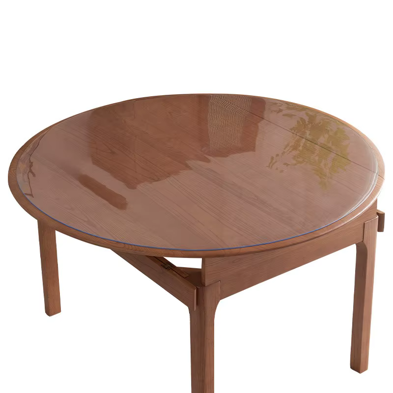 Protège-table rond transparent en PVC épais, napperon de salle à manger, couverture de bureau imperm