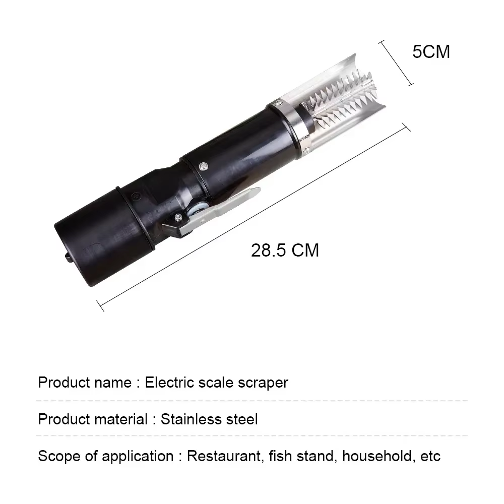 Couteau à fruits de mer 120W, grattoir électrique étanche pour écailles de poisson, nettoyage facile