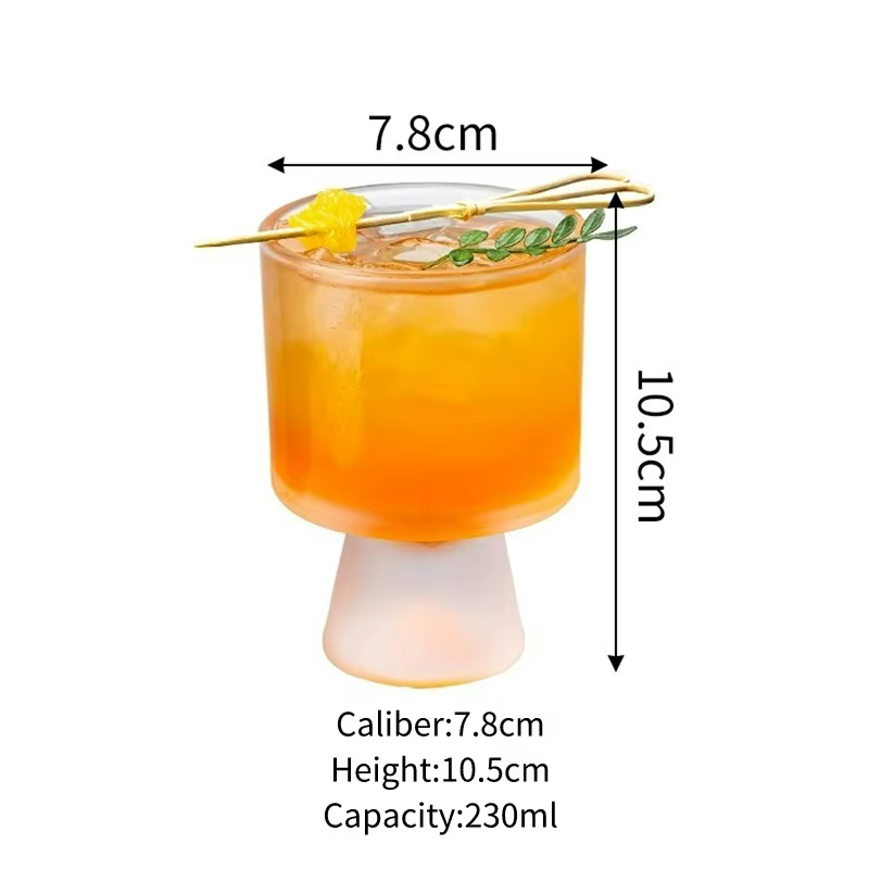 Verres à Cocktail Créatifs en Couches, Verre Givré, Standard, Couches de Jus, Froid, Tasse Montée Fu