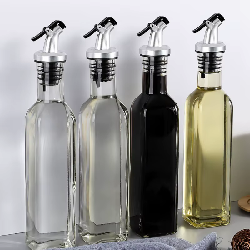 3 pièces becs d'huile d'olive bouchon de bouteille de vinaigre d'huile bec distributeur de buse étan