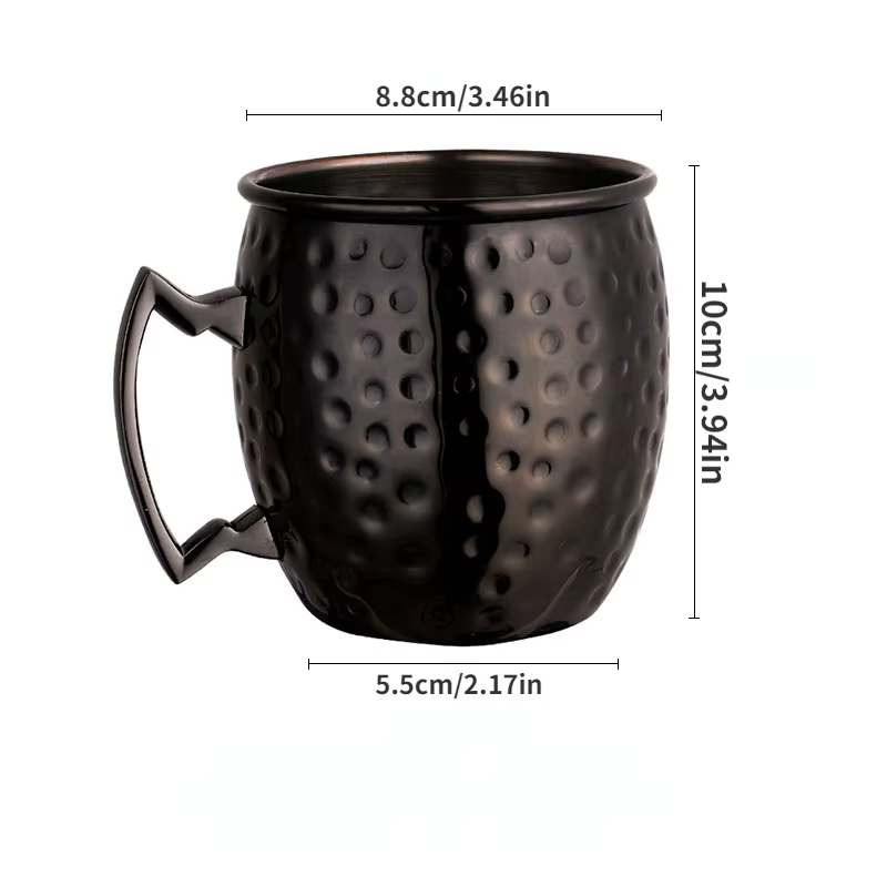 Tasse mule de moscou en acier inoxydable de 530ml, 1 pièce, tasse de bière pour Bar de cuisine, tass