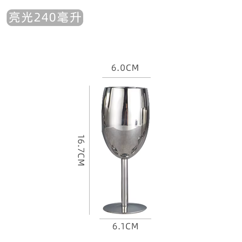 Verre à vin en acier inoxydable, gobelet à boire, verre à Champagne, fourniture de Bar à domicile po