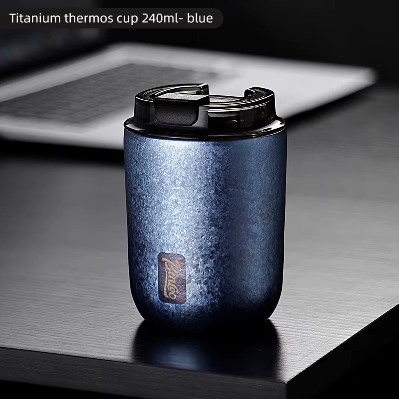 BINCOO 240ML pur titane café Thermos tasse voiture étanche voyage thermique tasse Portable isolé sou
