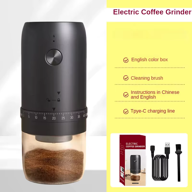 Moulin à café électrique portable, aste par USB, mélangeurs extérieurs pour la maison, broyeur de gr