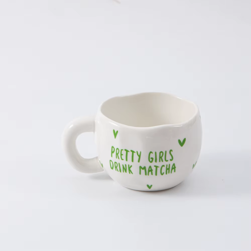 1 tasse à café en céramique de 220 ml/7,4 oz, fabriquée à la main avec des formes irrégulières, adap
