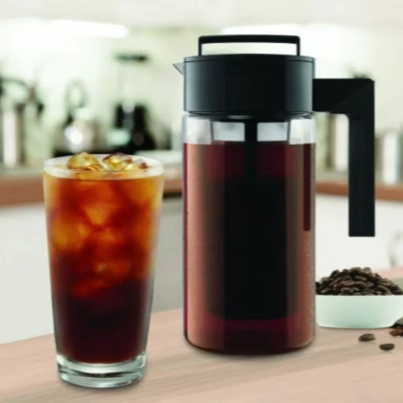 Cafetière glacée à infusion froide, 900ML, 1300ml, 2000ml, avec filtre à café et poignée, théière à 
