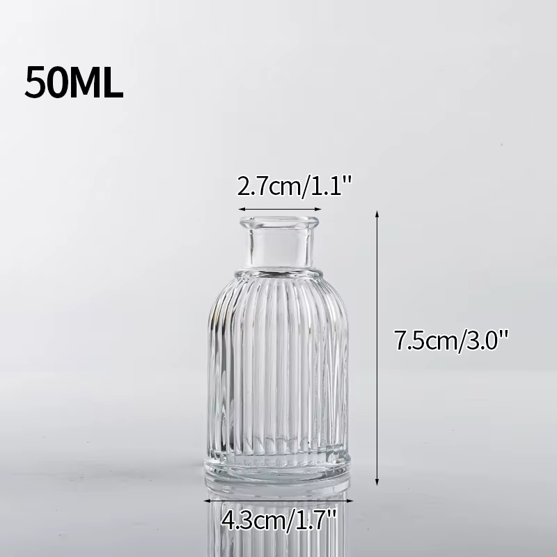 Vase en verre transparent, petits Vases à fleurs décoratifs modernes, Vases floraux minimalistes, dé