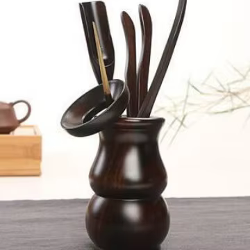 Cérémonie du thé Six messieurs ensemble service à thé chinois accessoires ébène thé faisant des outi