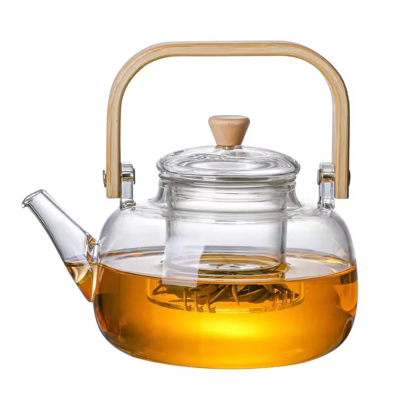 Théière Chauffante et Chauffante, Service à Thé Ménager, Bouilloire en Verre