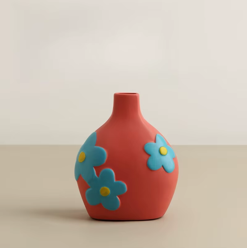 Vase en céramique de bureau, Arrangement de fleurs de salon, décoration créative de la maison, dispo