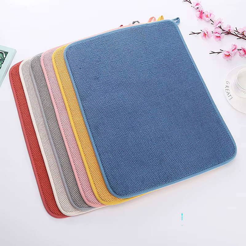 Tapis de séchage de vaisselle dans l'armoire, napperon de Table absorbant en microfibre, antidérapan