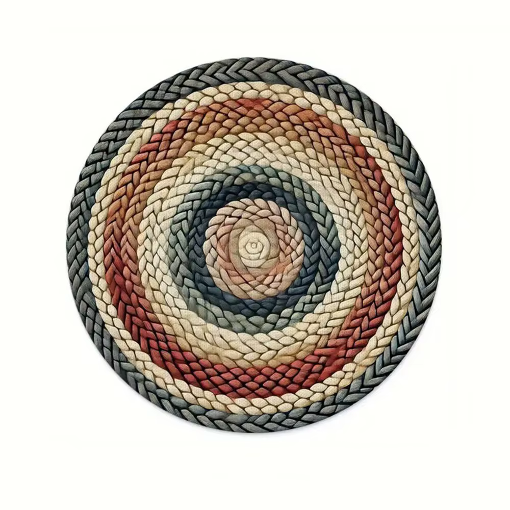 Napperon rond Beige rétro, napperons artistiques de Style bohème, Table de cérémonie, fournitures de