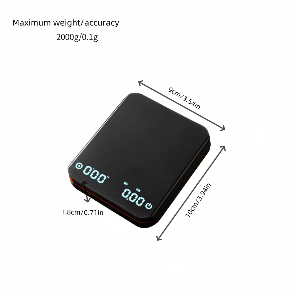 Mini balance à café avec écran LED, charge USB, minuterie, portable, haute précision, professionnell
