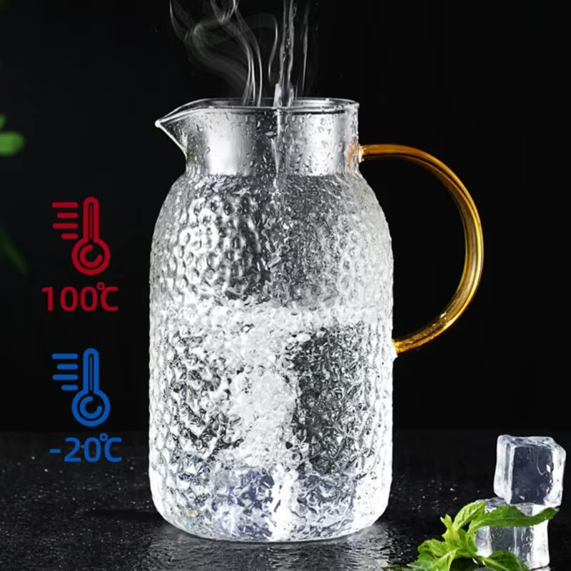 Pichet à jus en verre antidéflagrant, résistant à la chaleur, tasse d'eau, bouilloire froide, récipi