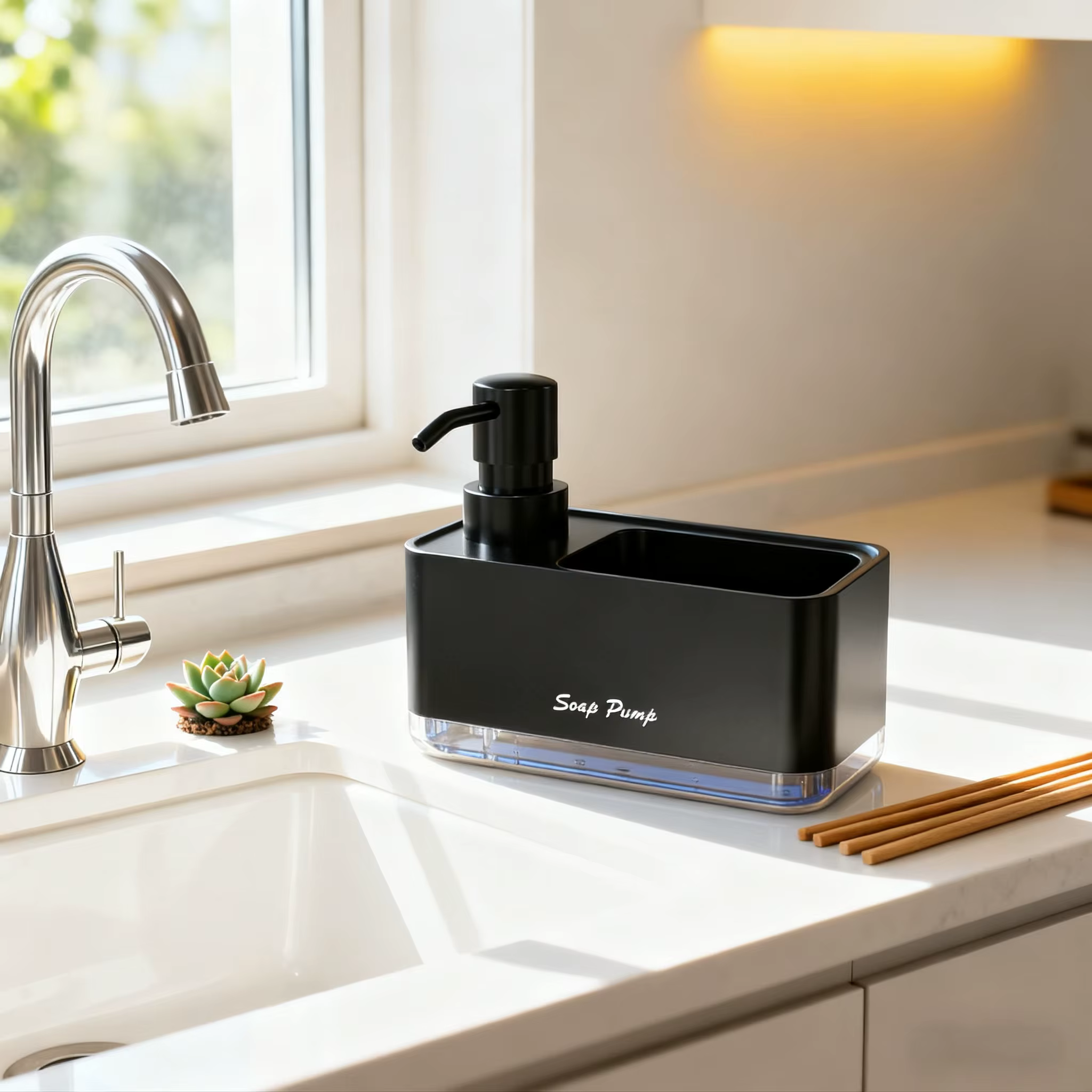 Distributeur de savon à vaisselle pour cuisine, distributeur de savon liquide, distributeur de savon