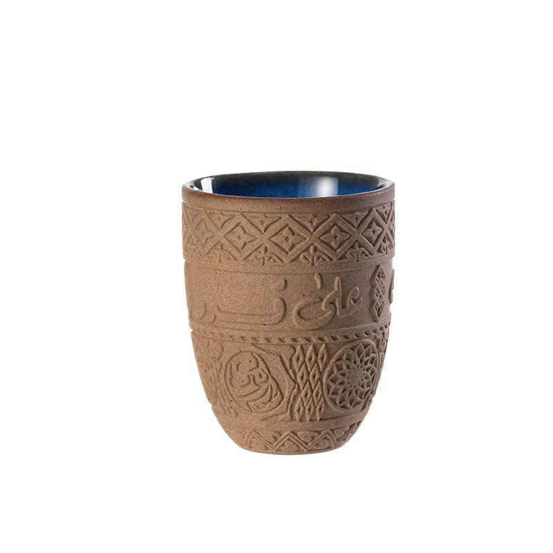 Tasse à café Yam de style moyen-orient, tasse à thé en Relief avec lettrage arabe, tasse d'eau Simpl
