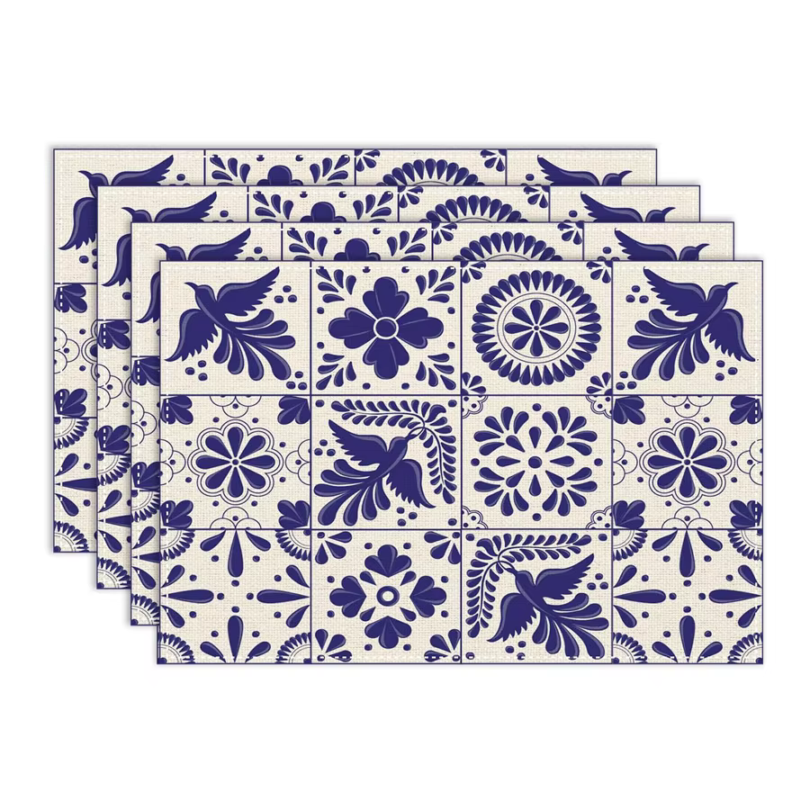 Set de table en céramique à motifs, lavable, pour la table à manger à la maison