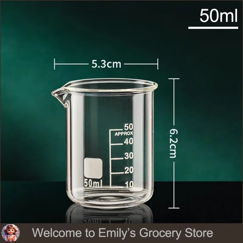 Tasse à mesurer transparente en verre à haute teneur en Borosilicate, tasse à échelle claire, bécher