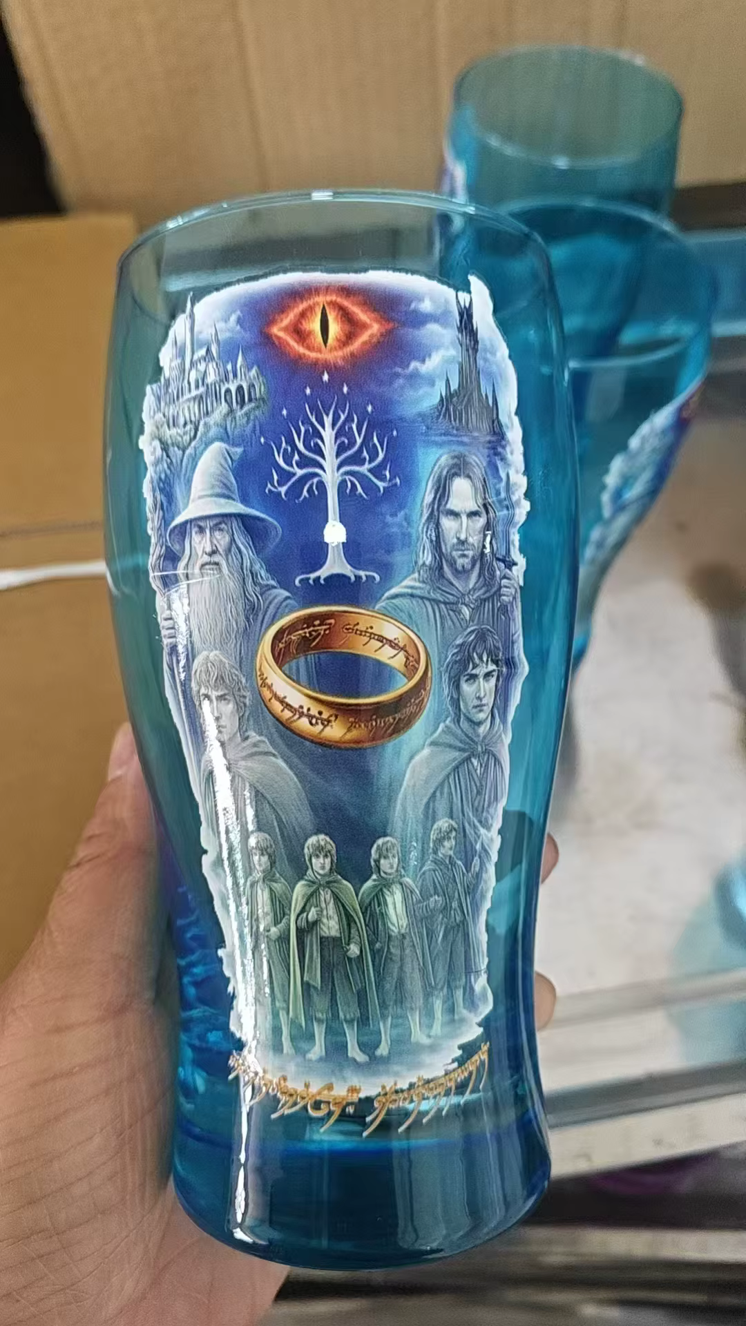 Verre à bière Le Seigneur des Anneaux Hobbit, tasse à boire imprimée sur le thème de la Terre du Mil