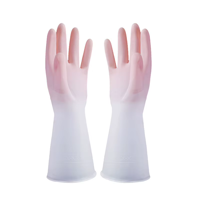 Gants de vaisselle ménagers pour femmes, vêtements de lavage, gants en caoutchouc imperméables, bol 