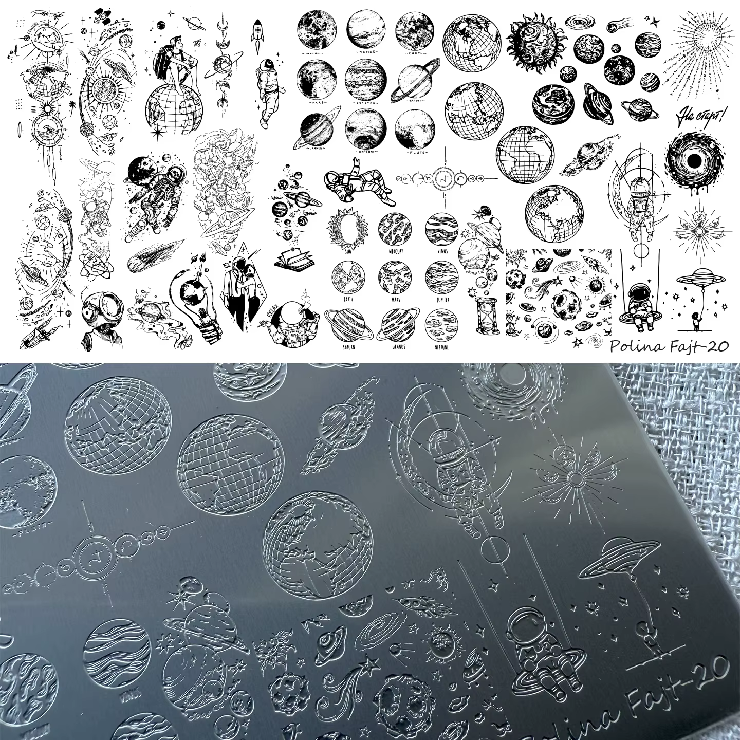 XMQ NAIL ART STAMPING PLATES EARTH TEMPLATES MEDUSA IMAGEPLATE
