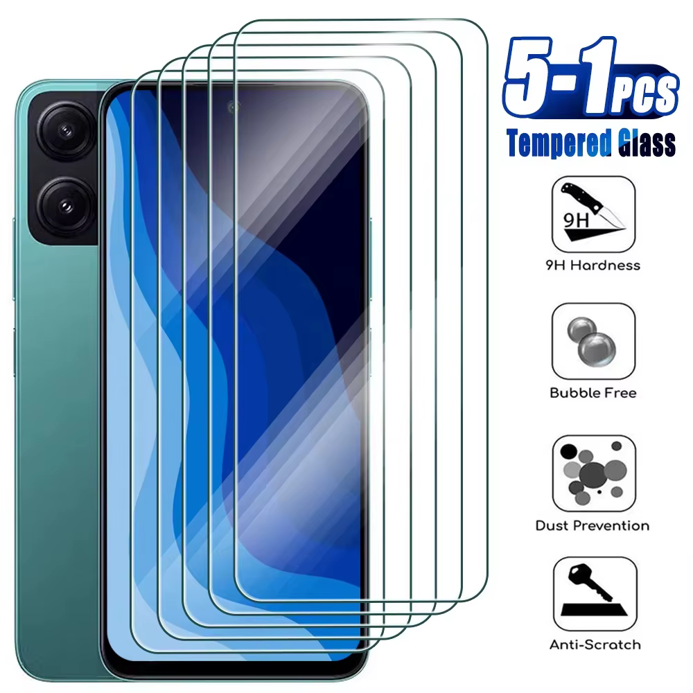 5-1 pièces verre trempé pour Xiaomi Redmi Note 15 Pro 5G 14 13 12 11 10 9 10S 14S 15R 15C 14C 13C 12