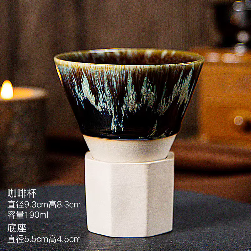 Tasse à café en poterie grossière rétro créative, tasse en céramique pour four, Latte à la maison, t