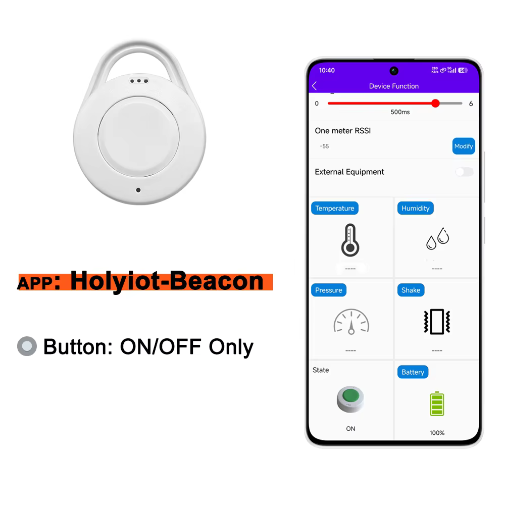 Holyiot-Étiquette de balise sans fil, Bluetooth 5.0, faible consommation d'énergie, capteur, technol