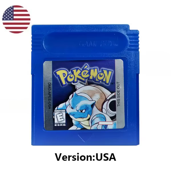 ● HOT USA ESP FRA GBC Lot de cartouches Pokémon Rouge/Bleu/Cristal/Or/Argent/Jaune/Vert Carte multil