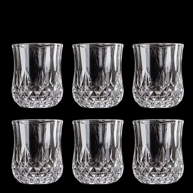 Verre à whisky en forme de rhum, Mini verre à Shot créatif en forme de diamant, tasse en Relief Vint