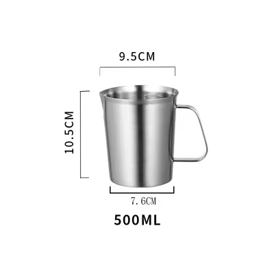 Tasse à mesurer en acier inoxydable 304, avec échelle intérieure, conception, tasse de balance de cu