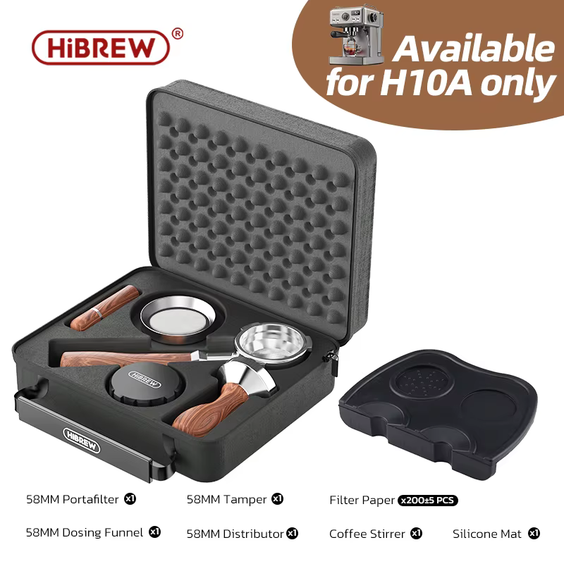 Hiinvasif-Porte-filtre en poudre de café sans fond, distributeur de Tmaper en acier inoxydable 304, 