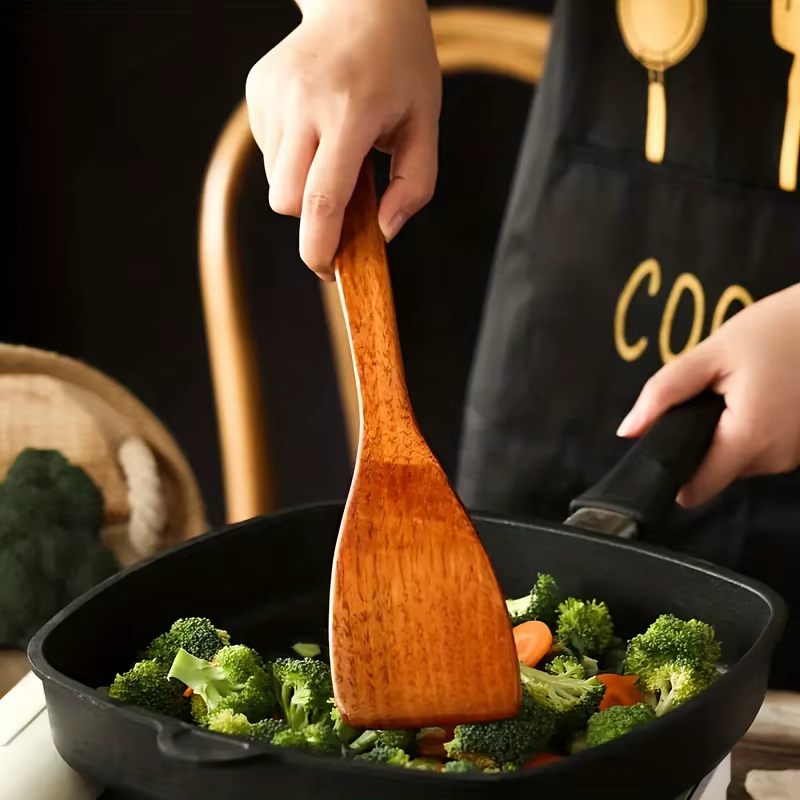 KEMORELA 4 pièces ensemble d'ustensiles de cuisine outils de cuisine pelle à bois cuillère antiadhés