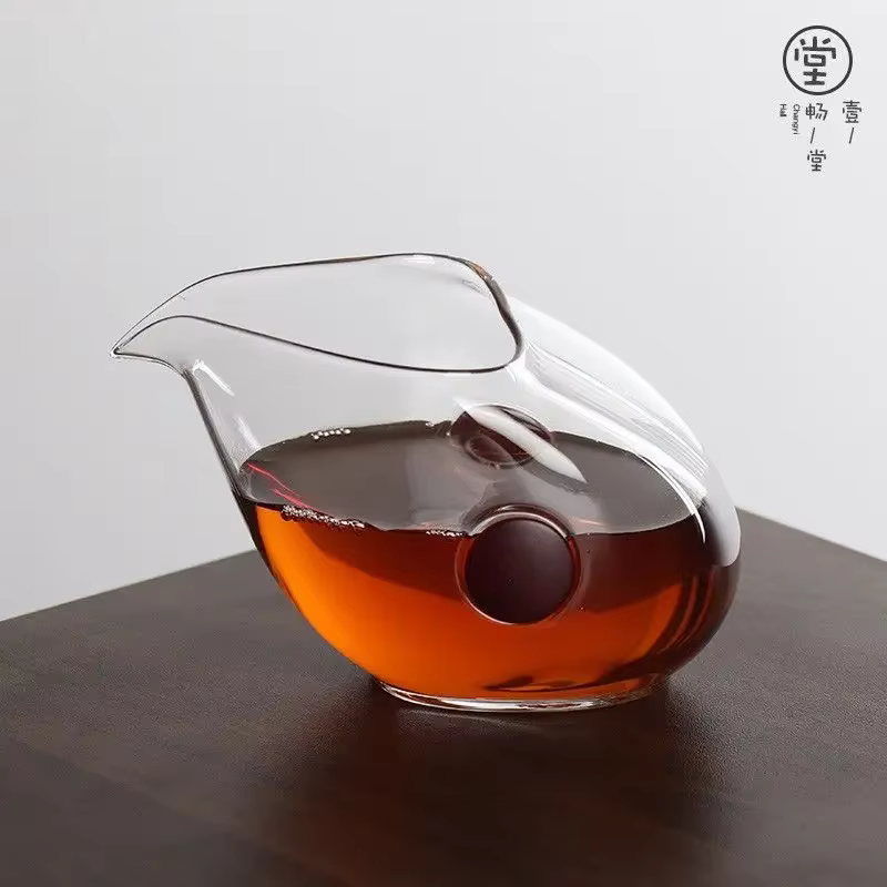 Distributeur de thé en verre à double oreille, tasse équitable, épais, résistant à la chaleur, fabri