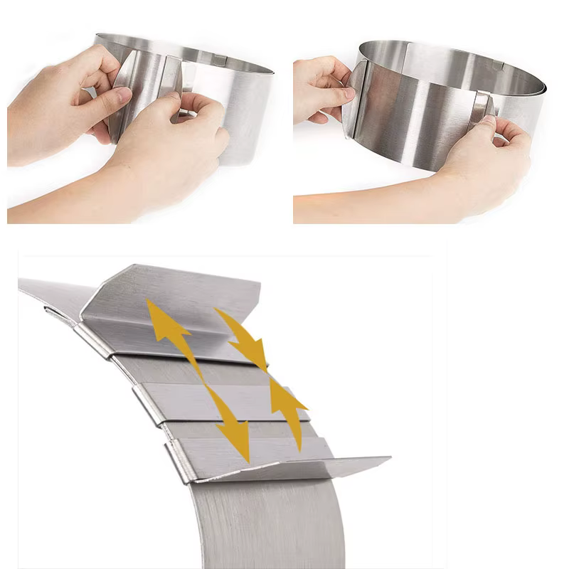 Anneau de cuisson pour gâteau en Mousse, moule rond réglable et rétractable, anneau circulaire en ac