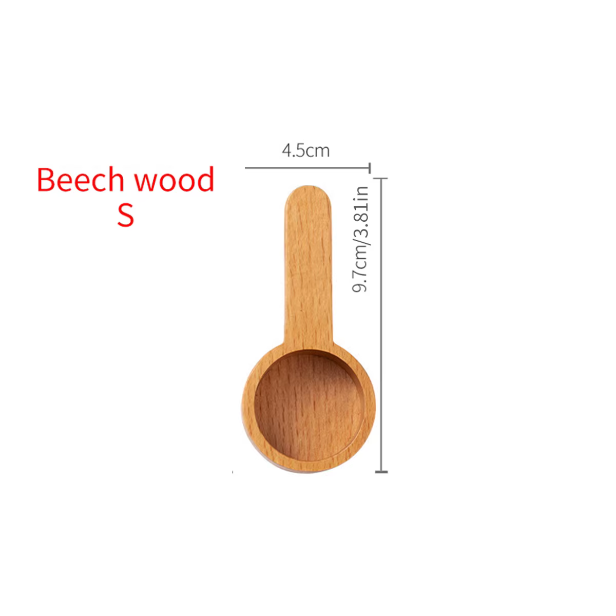 1 cuillère à café en noyer, cuillère en bois massif, cuillère à grammes, cuillère doseuse pour café 