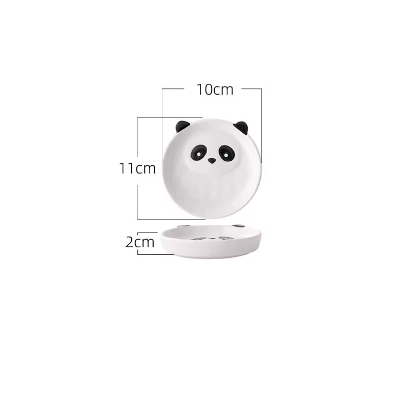 Bols en céramique créatifs assiettes dessin animé panda vaisselle mignon dessin animé animaux bols a