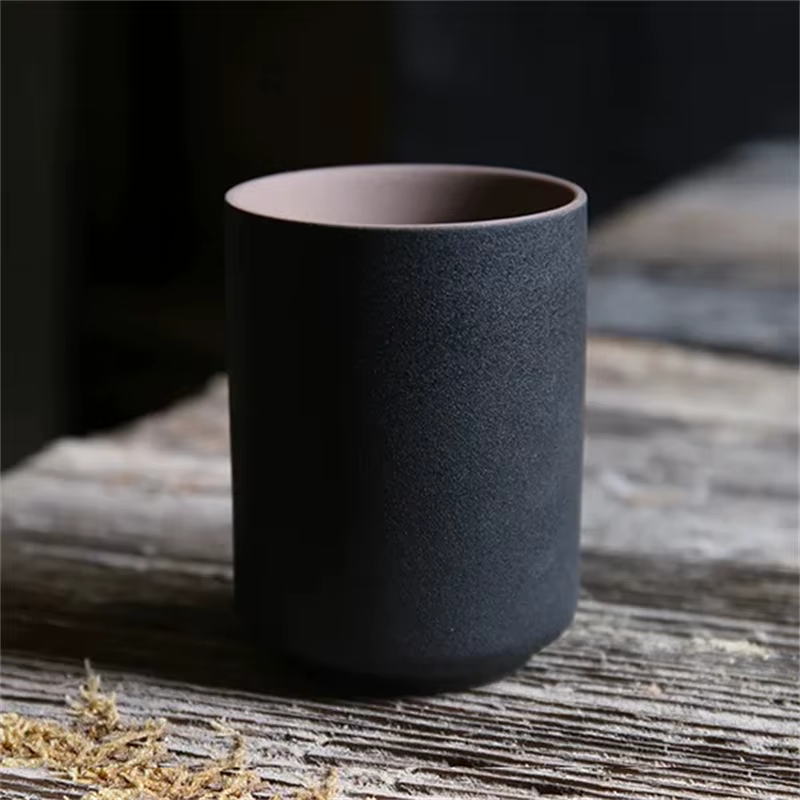 Four de Restaurant tasse à café tasses en grès japonais tasses à café grande tasse d'eau japonaise S