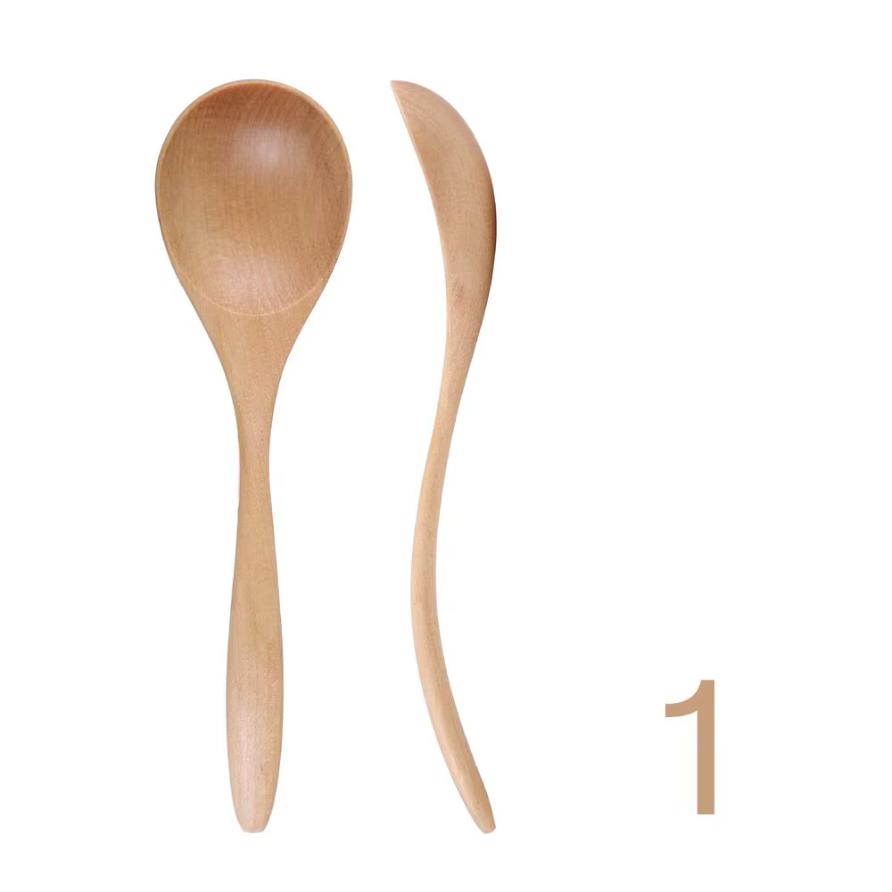 Cuillère en bois pour café et dessert, ustensile de cuisine, Cuillère à soupe
