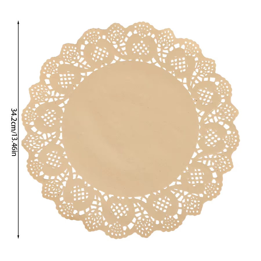 50 pièces de sets de table ronds en papier dentelle, jetables, pour la présentation de plats, gâteau